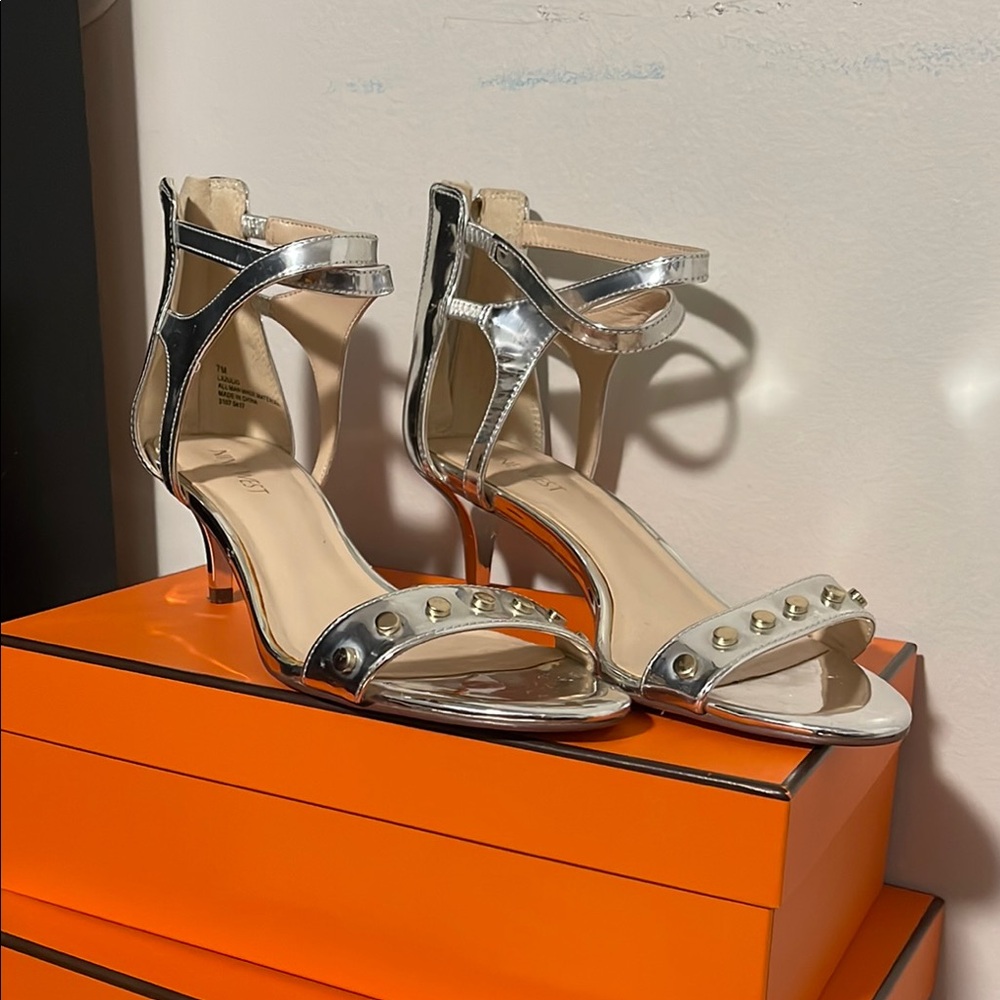 Stylish Silver Women's Heels